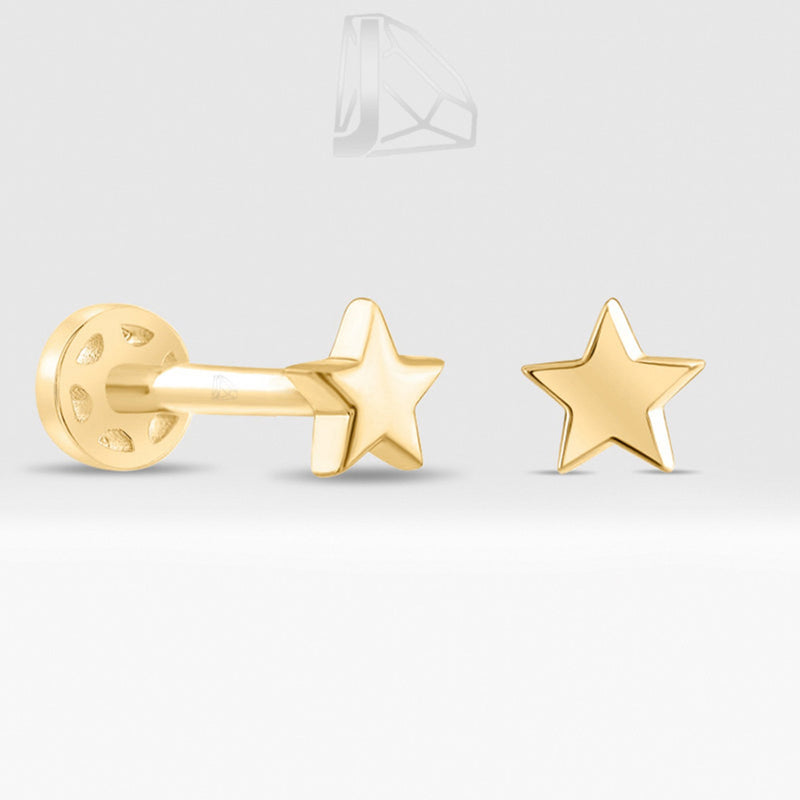 Yıldız Altın Piercing · Sarı Altın