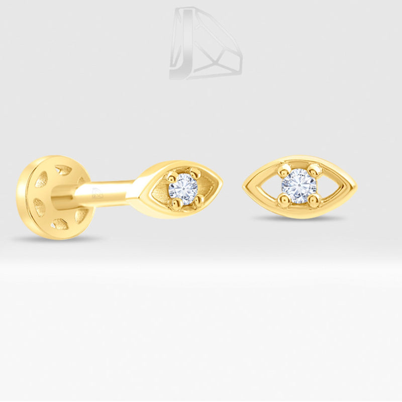 0,02 Karat Göz Pırlanta Piercing · Sarı Altın