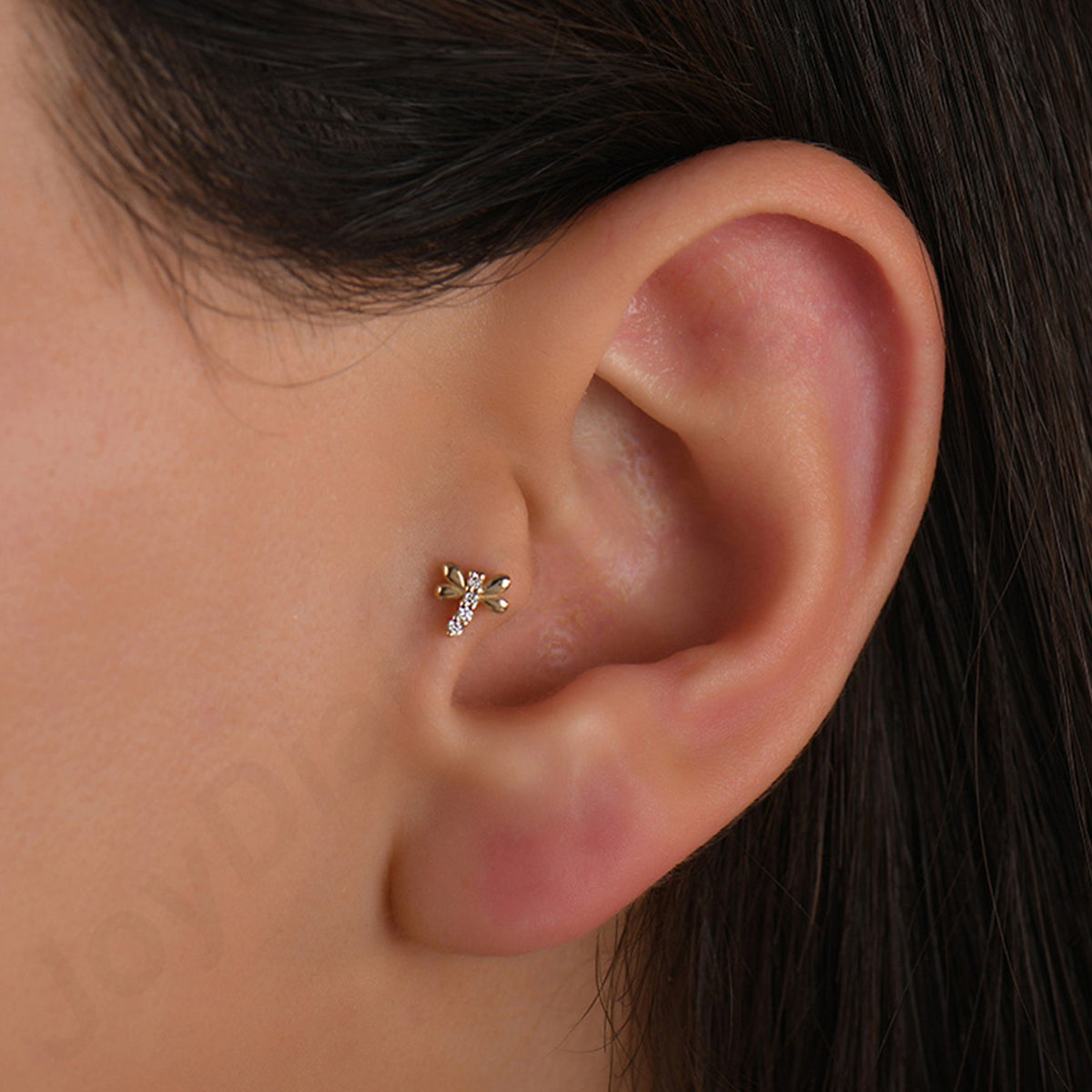 0,02 Karat Yusufçuk Pırlanta Piercing